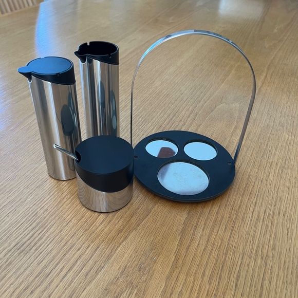 ROYAL COPENHAGEN SET OF OIL, VINEGAR AND MUSTARD JAR ON TRAY MCM - Picture 3 of 4